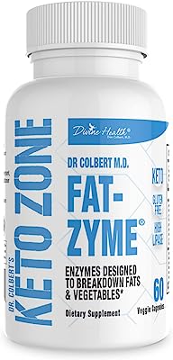 Book Cover Dr. Colbert's Keto Zone Fat-Zyme - Ketogenic Digestive Enzymes - HIgh Lipase - Vegan & Vegetarian Enzyme - 30 Day Supply - Contains High Quantities of Enzymes that Break Down Veggies & Fats