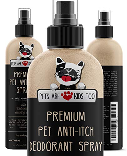 Book Cover Pets Are Kids Too Pet Anti-Itch Deodorant Spray & Scent Freshener For Dogs And Cats- All Natural & Hypoallergenic (1 Bottle)