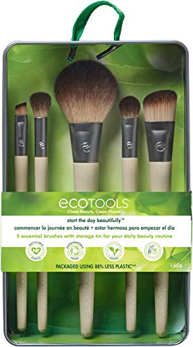 Book Cover EcoTools Makeup Brush Set for Eyeshadow, Foundation, Blush, and Concealer, Set of 5