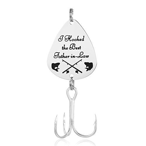Book Cover ELOI Father in Law Gift I Hooked the Best Father in-law Fishing Lure Wedding Christmas Fathers Day Fisherman Gift