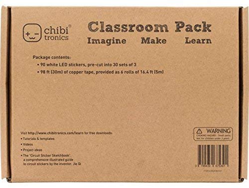 Book Cover Chibitronics Classroom Pack of 90 White LED Stickers