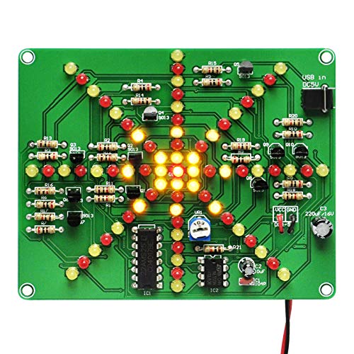 Book Cover Gikfun Electronic LED Flashing Lights Soldering Practice Board PCB DIY Kit EK1874
