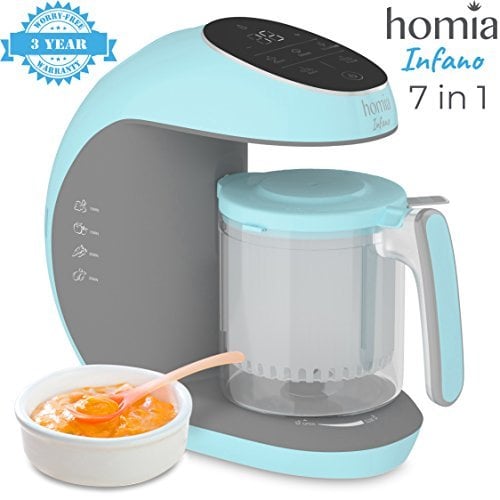 Book Cover Baby Food Maker Chopper Grinder - Mills and Steamer 7 in 1 Processor for Toddlers - Steam, Blend, Chop, Disinfect, Clean, 20 Oz Tritan Stirring Cup, Touch Control Panel, Auto Shut-Off, 110V Only