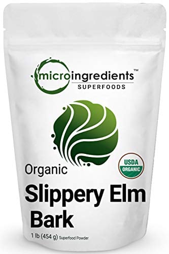 Book Cover Sustainably US Grown Organic Slippery Elm Bark Powder, 1 Pound, Helps Soothe The Throat and Coughing, No Irradiated, No Contaminated, No GMOs and Vegan Friendly