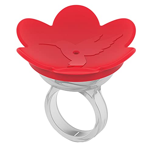 Book Cover ZUMMR Hummingbird Ring Feeder (Red) - Hand Feed Hummingbirds Right in Your Backyard. Get up Close and Personal with Nature. Proudly Made in The U.S.A. - The Original