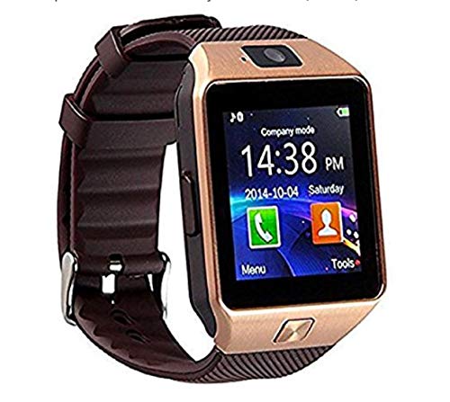 Book Cover DZ09 Bluetooth Smart Watch Touch Screen with Camera and SIM Card TF/SD Card Slot Pedometer Activity Tracker for iphone android phones Samsung HUAWEI PK GT08 A1 (Gold)