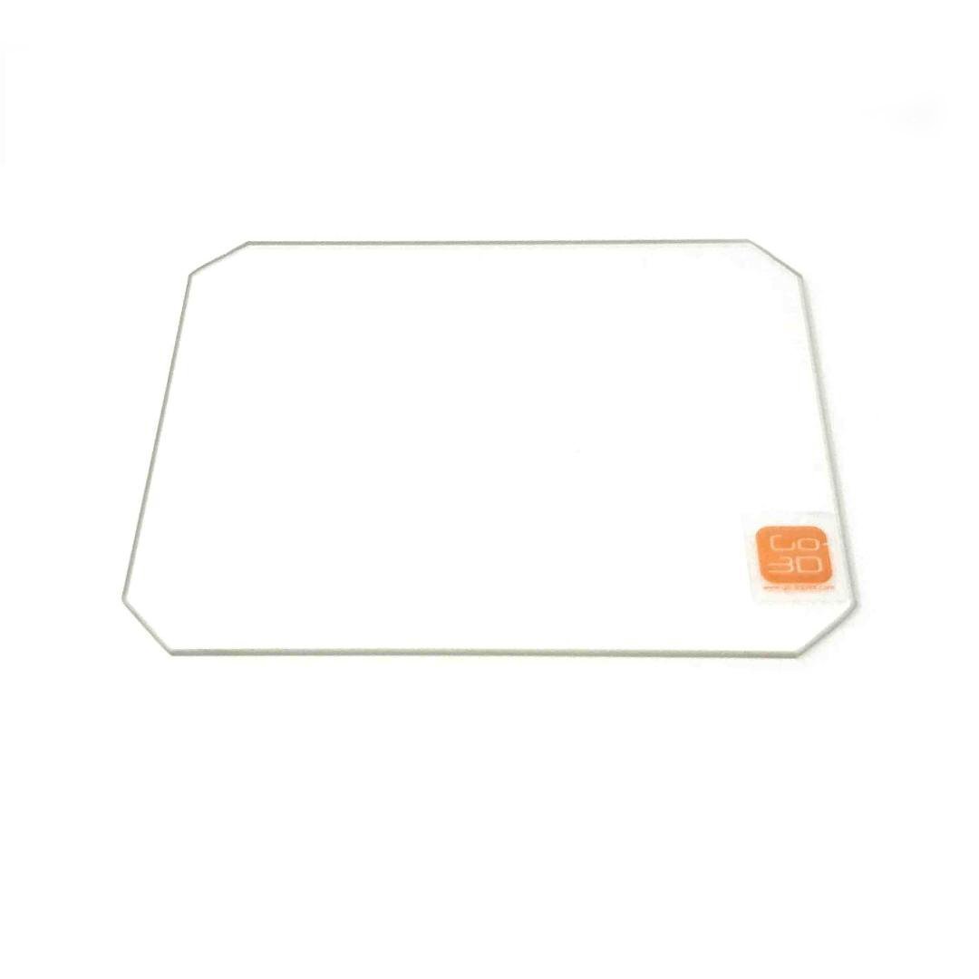 Book Cover GO-3D PRINT 130mm x 160mm Borosilicate Glass Plate Bed Flat Polished Edge w/Corners Cut for Monoprice MP Select Mini 3D Print