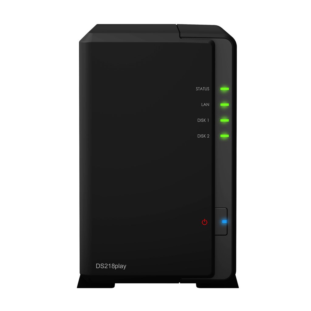 Book Cover Synology 2 bay NAS Disk Station, DS218play (Diskless) 2-bay; 1GB DDR3 DS218play