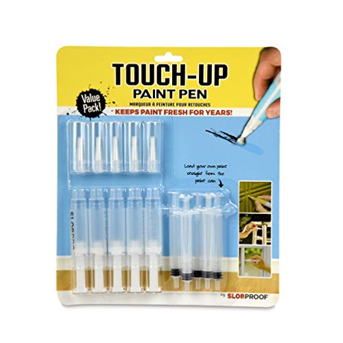 Book Cover Slobproof Touch Up Paint Pen | Fillable Paint Brush Pens for Wall Paint Touch-Ups, Drywall Repair & Cabinet Paint | Stores House Paint, Furniture Paint & Wood Paint Fresh Inside for 7 Years, 5-Pack