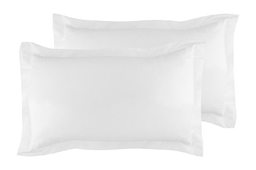 Book Cover La Vie Moderne Premium 400 Thread Count Pure Cotton Pillow Shams | Set of 2 | King/White