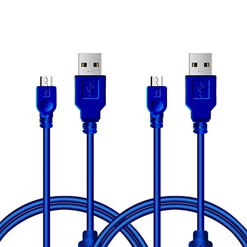 Book Cover 2 Pack 10FT / 3M PS4 Controller Charging Cable, Charge and Play, Micro USB Charger Sync Cord for Sony PlayStation 4 PS4 Slim / Pro Controller, Microsoft Xbox One S / X Controller, Android, Samsung