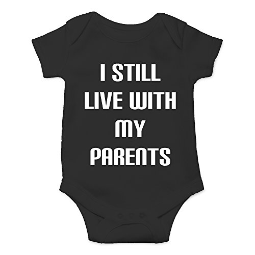 Book Cover Crazy Bros Tees I Still Live With My Parents Funny Cute Novelty Infant One-piece Baby Bodysuit