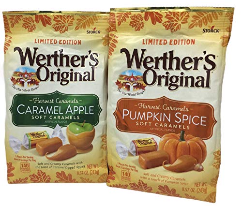 Book Cover Werthers Original Harvest Caramel Pack: Caramel Apple & Pumpkin Spice Soft Caramels