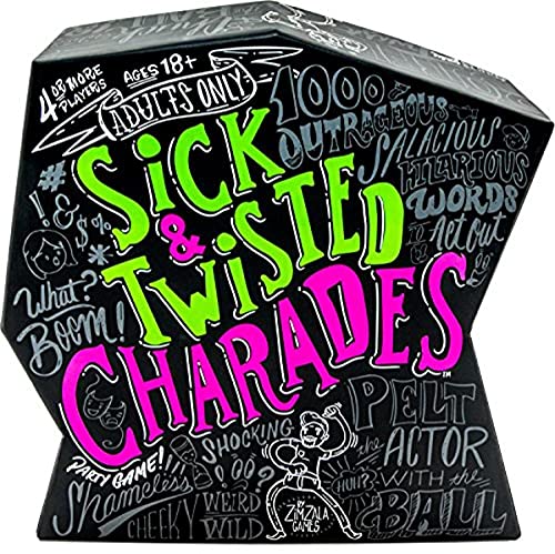 Book Cover Wonder Forge Sick & Twisted Charades Party Game for Adults Age 18 & Up - 1,000 Outrageous, Salacious, Hilarious Words to act Out!