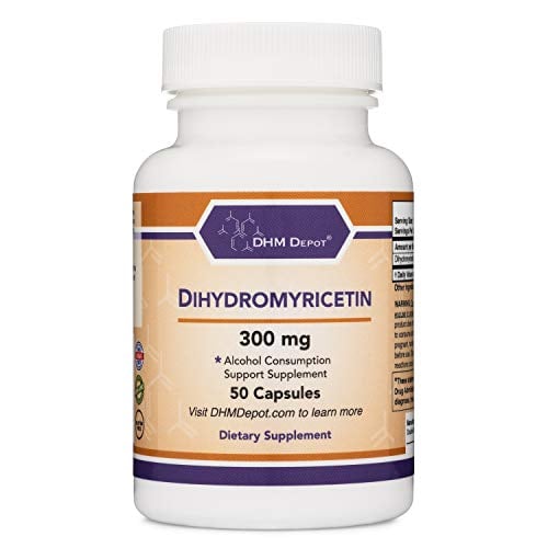 Book Cover Dihydromyricetin (DHM) 50 Capsules, 300mg - Hangover Prevention Pills, Cure Hangovers Before They Start (Third Party Tested) Made in The USA by Double Wood Supplements (DHM Depot)