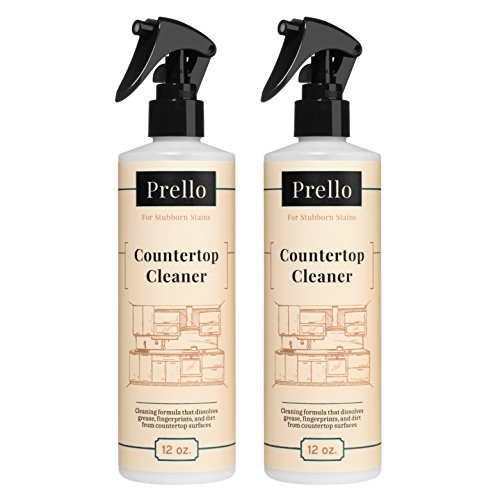 Book Cover Prello Corian Countertop Cleaner Spray 12 Oz (Pack of 2) | Unscented, Non-Toxic, Surfactant-Free