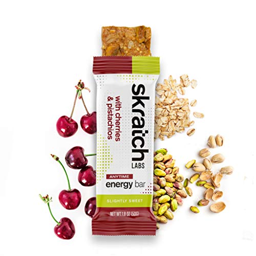 Book Cover SKRATCH LABS Anytime Energy Bar, Cherries and Pistachios, (12 pack single serving) Natural, Low Sugar, Gluten Free, Vegan, Kosher, Dairy Free