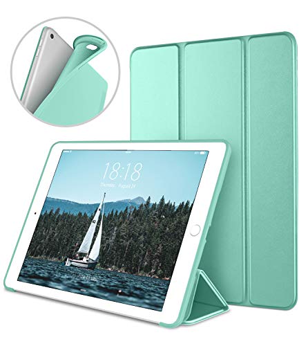 Book Cover DTTO Case for iPad Mini 4,(Not Compatible with Mini 5th Generation 2019) Ultra Slim Lightweight Smart Case Trifold Stand with Flexible Soft TPU Back Cover for iPad mini4[Auto Sleep/Wake], Mint Green