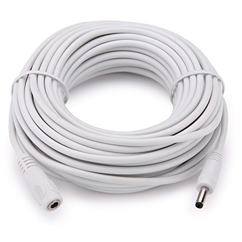 Book Cover WildHD Power Extension Cable 33ft 1.35mm x 3.5mm Compatible with 5V DC Adapter Cord for CCTV Security Camera IP Camera Standalone DVR (33ft DC3.5mm Plug White)