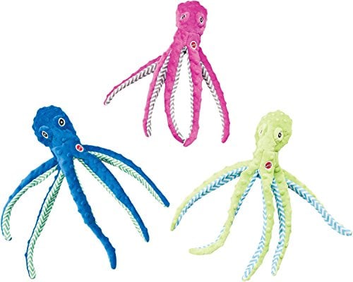 Book Cover Ethical Pets Skinneeez Extreme Stuffingless Durable Octopus Dog Toy Size:Pack of 3