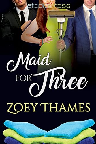 Book Cover Maid for Three (M/M/F Menage Romance) (Big Girls and Billionaires Book 4)