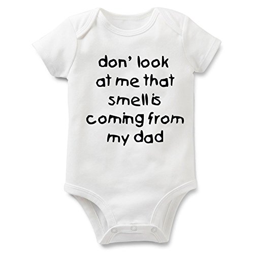 Book Cover Rocksir Funny Slogan Super Soft Cotton Comfy Baby Short Sleeve Bodysuit (dad1, 3m)