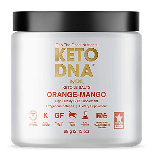 Book Cover Keto DNA Orange Mango Exogenous Ketone Supplement | 5 Serving BHB Salts for Ketosis | Beta Hydroxybutyrate Ketones Powder | Perfect to Burn Fat and Increase Energy & Focus | 69g - Small