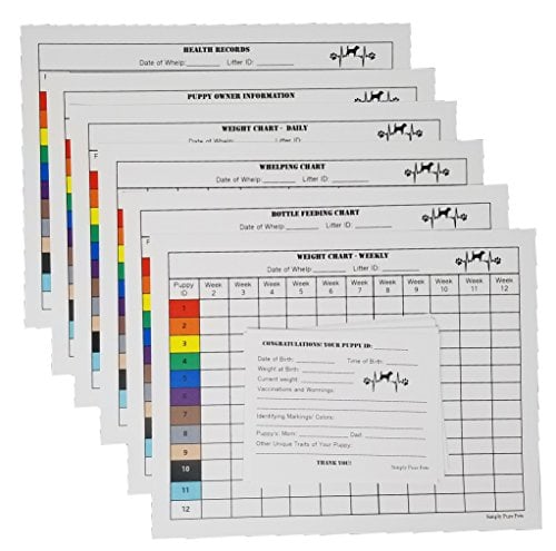 Book Cover Two Arrows Puppy Whelping Charts for Record Keeping, Great for Breeders, Works Great for Recording and Tracking Data for Litters