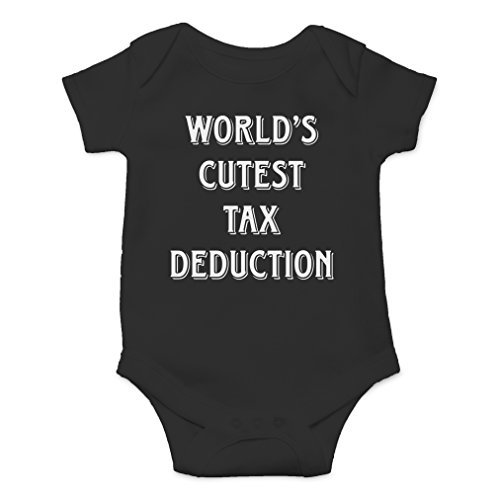 Book Cover AW Fashions World's Cutest Tax Deduction Cute Novelty Funny Infant One-piece Baby Bodysuit