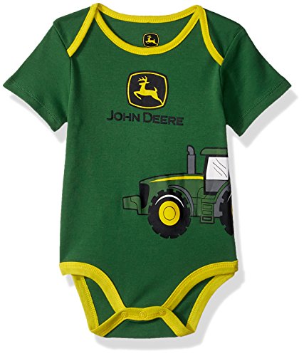 Book Cover John Deere Baby Boys' Bodysuit Shirt, Green, 3-6 Months