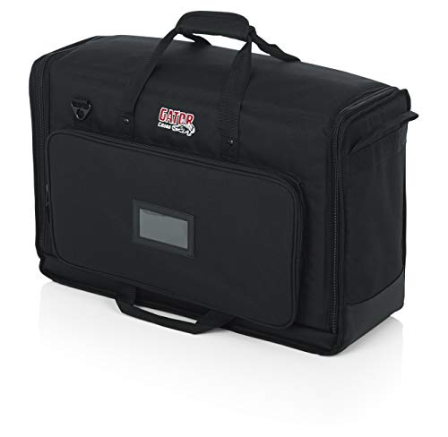 Book Cover Gator Cases Padded Nylon Dual Carry Tote Bag for Transporting (2) LCD Screens, Monitors and TVs Between 19