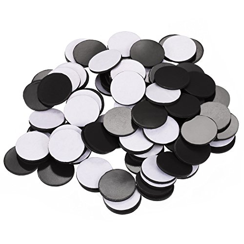 Book Cover 100 Pcs Pangda Flexible Rubber Magnets Discs Dots Magnets 3/4 Inch Round Magnetic Discs with Adhesive Backing