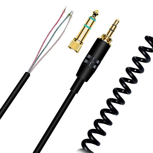 Book Cover Sqrmekoko Extension Spring Relief Coiled Audio Cable for Sony MDR-7506 MDR-V6 V600 V700 V900 ATH-M50 Headphones