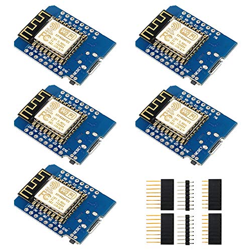 Book Cover IZOKEE Development Board for ESP8266 ESP-12F 4M Bytes WLAN WiFi Internet Development Board Compatible with Arduino (Pack of 5)