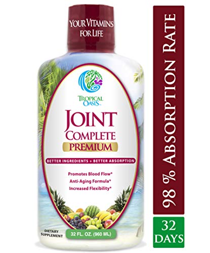 Book Cover Joint Complete Premium- Liquid Joint Supplement w/Glucosamine, Chondroitin, MSM, Hyaluronic Acid - for Bone, Joint Health, Joint Pain Relief - 96% Max Absorption- 32oz, 32 serv