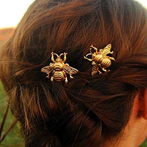 Book Cover Jovono Bee Barrettes Gold Honeybee Bobby Pins Bumblebee Costume Hair Accessories for Women and Girls