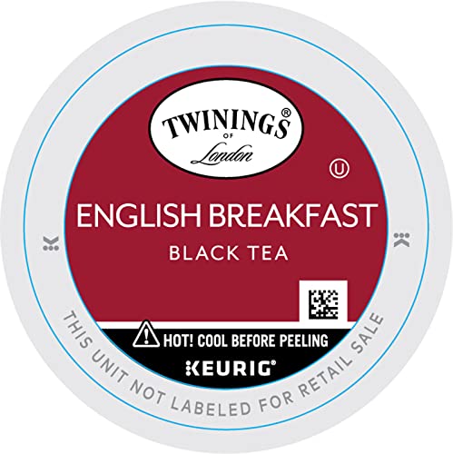 Book Cover Twinings English Breakfast Tea K-Cup Pods for Keurig, Caffeinated, Smooth, Flavourful, Robust Black Tea, 56 Count (Pack of 1)