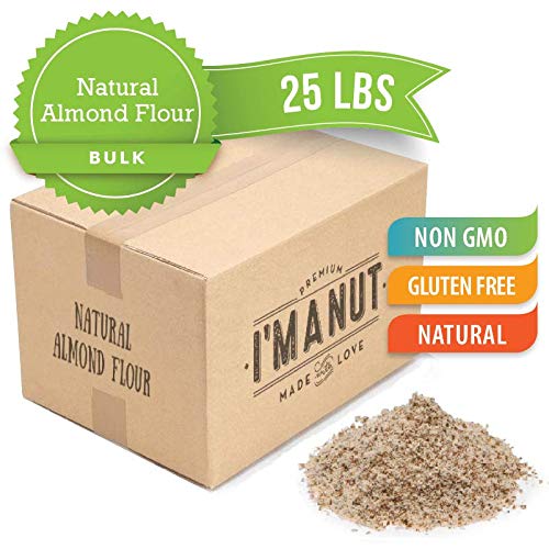 Book Cover UNBlanched Natural Almond Flour Great for Paleo and Keto Diet, Grain and Gluten Free, Certified Kosher, 25 lbs By I'm A Nut