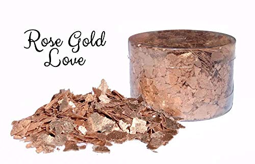 Book Cover Crystal Candy Edible Flakes – 6g Edible Flakes for Cakes, Desserts, Food – Food-Grade Foil Flakes for Decorating Cakes, Cookies, Candies – Sequin Effect – Intense Color and Shine – Rose Gold