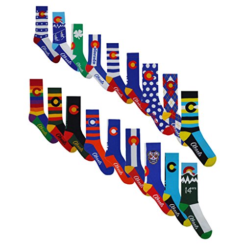 Book Cover Aksels Colorado Pride Calf Socks for Men and Women