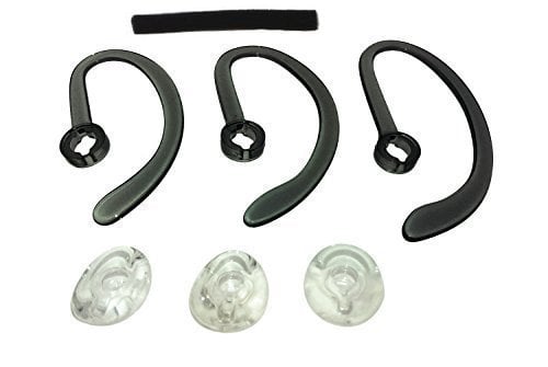 Book Cover AvimaBasics CS540 Ear Tips | Replacement Earbuds Ear Buds Headset Parts Spare Kit Ear Loops Compatible with Plantronics CS540 WH500 W440 Savi W740 - Includes: 3 Earloops, 3 Eartips & Foam Tube