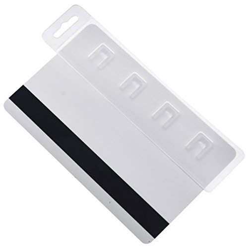 Book Cover 5 Pack - Rigid Vertical Half Card Swipe Badge Holder - Hard Plastic Clear Leaves Mag Stripe Exposed for Easy Swiping Access to Magnetic Strips on POS ID's & Credit Cards by Specialist ID