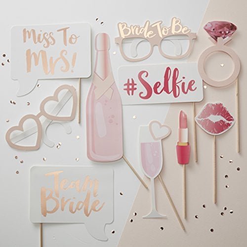 Book Cover Ginger Ray TB-607 TB-607 Photo Booth Props, Paper, Pink