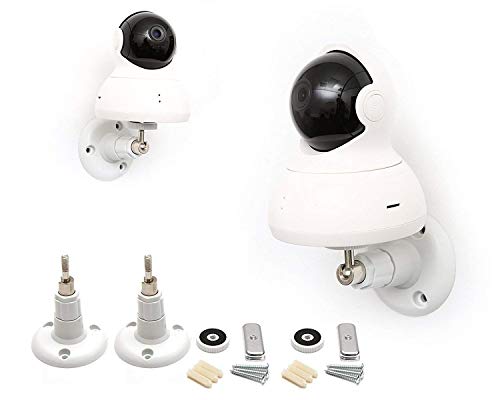 Book Cover 2 Pack Set Yi Dome Camera Articulating Mount Wall Mount Bracket Full Install kit (White)