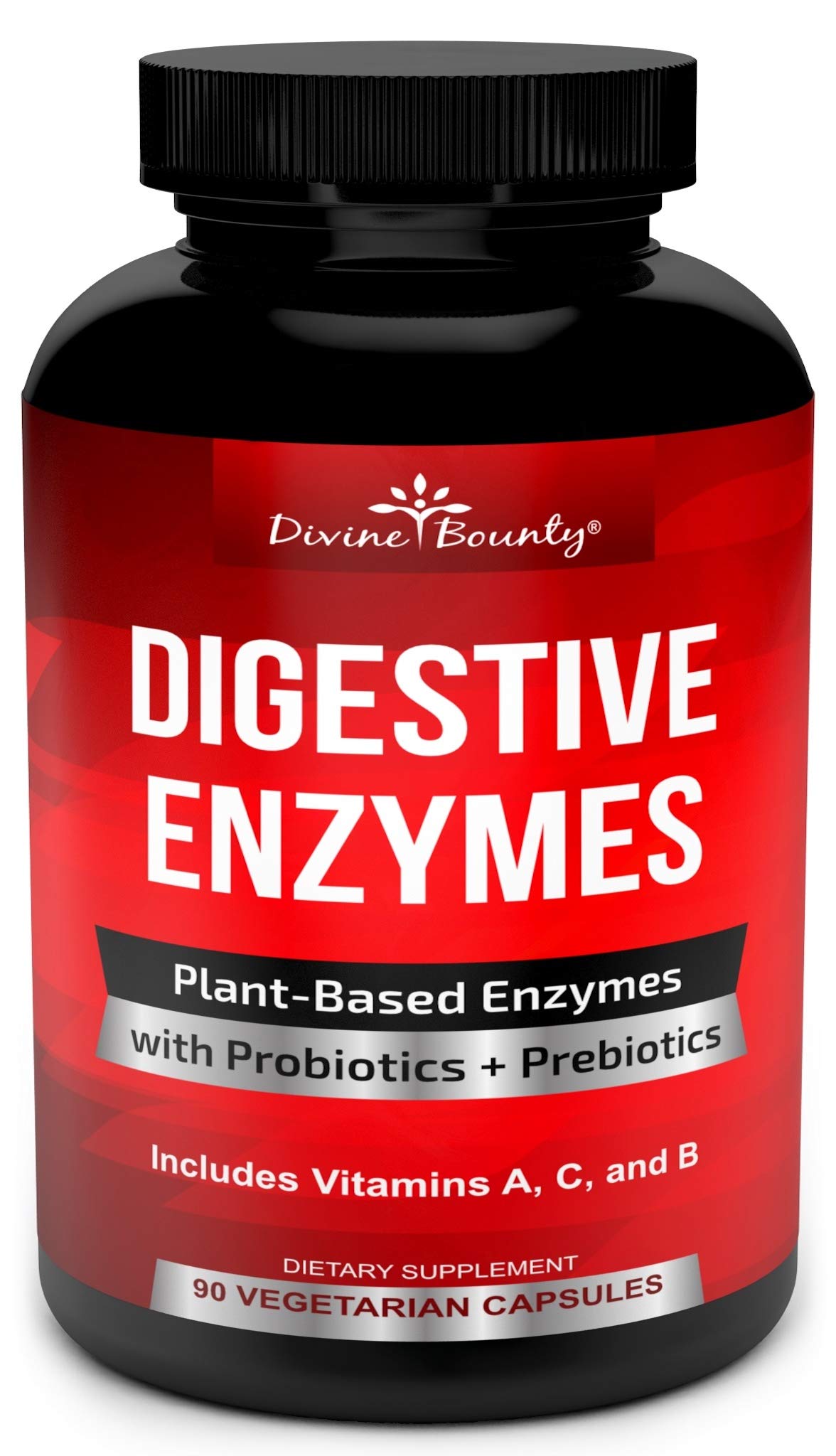 Book Cover Digestive Enzymes with Probiotics & Prebiotics - Digestive Enzyme Supplements w Lipase, Amylase, Bromelain - Support a Healthy Digestive Tract for Men and Women – 90 Vegetarian Capsules