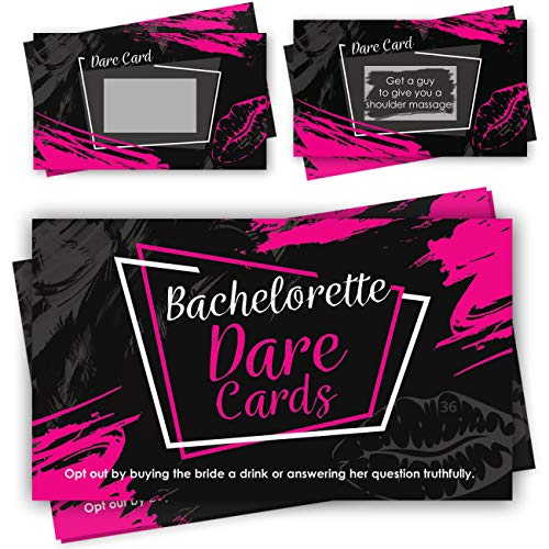 Book Cover Bachelorette Party Scratch Off Dare Cards Games - 36 Funny & Naughty Dares Cards as Ultimate Bachelorette Party Supplies & Decorations