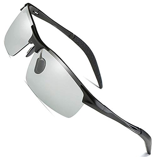 Book Cover MOTELAN Men's Photochromic Polarized UV400 Sunglasses for Outdoor Fishing Golf Beach Baseball Sports