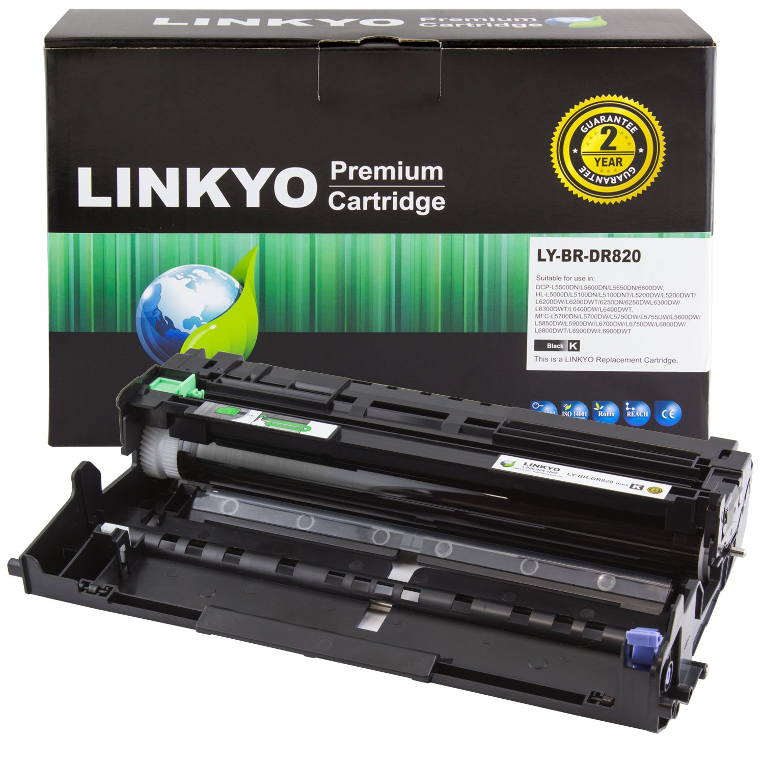 Book Cover LINKYO Compatible Printer Drum Unit Replacement for Brother DR820 DR-820