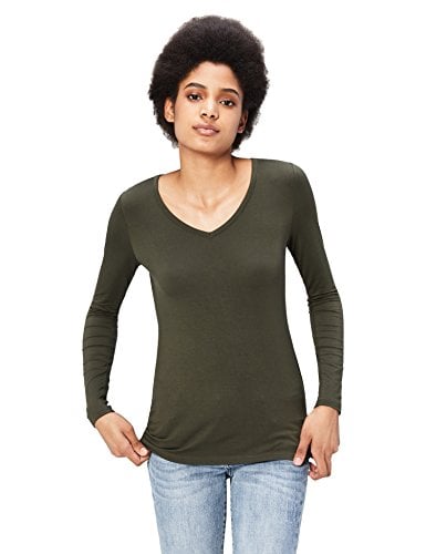 Book Cover Amazon Brand - Daily Ritual Women's Jersey Long-Sleeve V-Neck T-Shirt