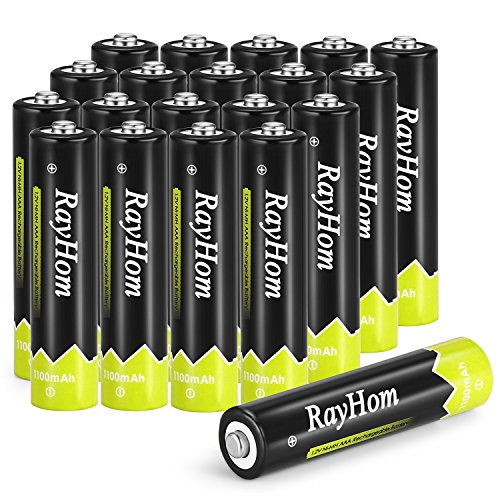 Book Cover RayHom AAA Rechargeable Batteries 1100mAh Ni-MH Battery (20 Pack)